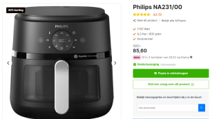 Philips 2000 6.2l Air Fryer 6.2L voor €85,60 bij Expert
