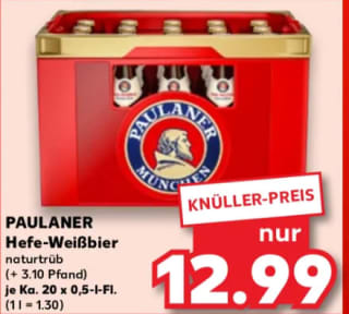 Franziskaner Weissbier 20 halve liters voor €12,99 bij Kaufland in Duitsland
