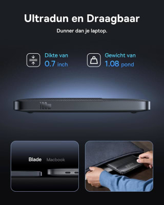 Baseus Powerbank, 20000mAh 100W PD voor €52,49 bij Amazon