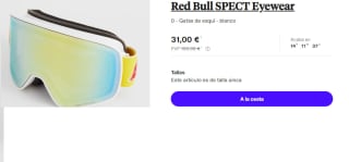 Gafas de Esqui Red Bull SPECT Eyewear 0 por 31€