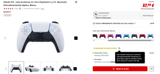 Mando PS5 Sony Dualsense V2 por 57,84€