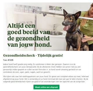 Gratis gezondheidscheck voor je hond via Welkoop