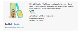 SHINLEA Cepillo Pelo Desenredante por 7,19€
