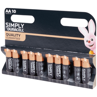 10x Duracell Simply batterijen AA of AAA voor €4,29 bij Action