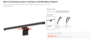 Barre Lumineuse Xiaomi Mi Computer Monitor Light Bar à 29,99€