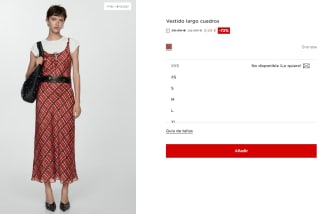 Vestido largo cuadros para Mujer por 9.99€