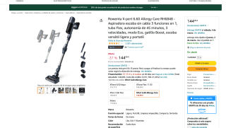 Aspiradora inalámbrica Rowenta Xpert 6.60 por solo 144,99€