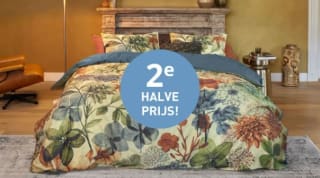 2e dekbedovertrek voor de halve prijs bij Smulders textiel