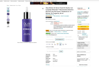 Olay Retinol 24 Sérum Facial con retinoide y niacinamida Vitamina B3 40 ml por 13,82€