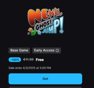 Neko Ghost, Jump gratis via Epic games