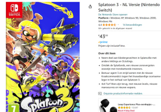 Splatoon 3 voor €43 bij Amazon.nl