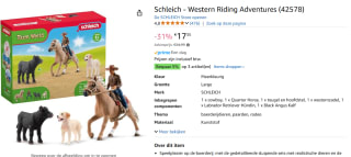 Schleich Farm World Western Riding-avonturen voor €17,35 bij Amazon