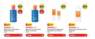 Alle zonbescherming 60% kassa korting bij Kruidvat