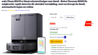 eufy X10 Pro Omni - Robotstofzuiger met dweilfunctie en Omni Station voor €599 bij Bol