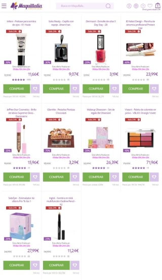 Hasta -70% de Descuento en Maquillalia.