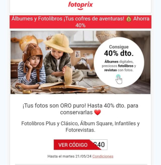 -40% de Descuento en Fotos desde Fotoprix.