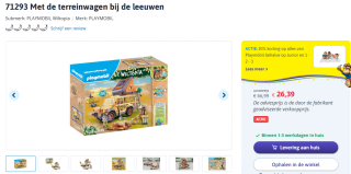 Playmobil Wiltopia - Met de terreinwagen bij de leeuwen voor €26,39 bij Toychamp