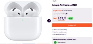 Apple Airpods 4 ANC voor €169,95 bij iBOOD