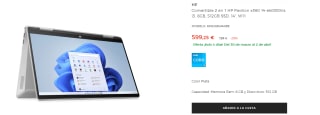 OrdenadorConvertible 2 en 1 HP Pavilion x360 14-ek0000ns, i3, 8GB, 512GB SSD, 14", W11 por 599.25€