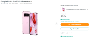 Google Pixel 9 Pro 256GB Rose Quartz voor €949 bij Art & Craft