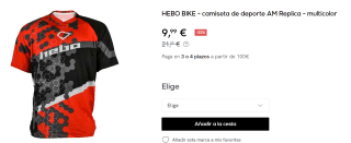 Camiseta am replica para Bike Trial Hebo por 9.99€