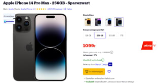 Apple iPhone 14 Pro Max, 256GB opslag Zwart voor €1099 bij Bol.com
