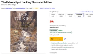 The Fellowship of the Ring (the Lord of the Rings, Book 1) voor €28 bij Bol