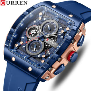 Relógio Retangular da Curren, modelo Quartzo Casual - R$ 124,06