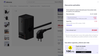 Baseus cargador de escritorio Digital de 65W por 29,06€