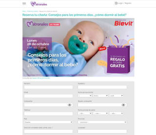 charla: Consejos para los primeros días, ¿cómo dormir al bebé?+ muestras gratis 2 sobres de infusiones Blevit