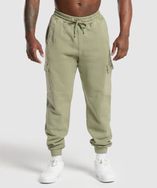 Pantalon cargo Gymshark Premium Legacy Natural Sage Green à 26€