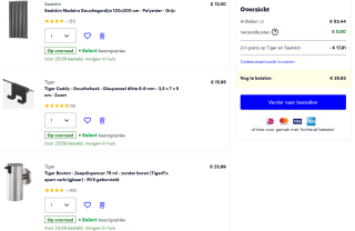 2+1 gratis op Tiger en Sealskin bij Bol.