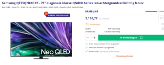 Samsung Neo QLED 4K 75QN88D (2024) voor €2.136,77 bij Azerty