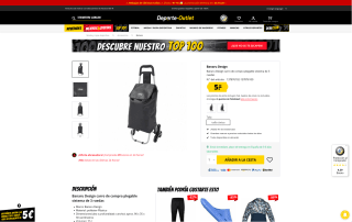 Carro de compra plegable Banaru sistema de 3 ruedas por 5,39€