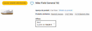 Baskets Nike FIELD GENERAL '82 à 106,80€
