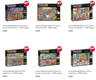 Jumbo Wasgij puzzels voor €10,95 bij Intertoys