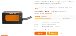 Creality afzuiging box voor graveermachines voor €51,15 bij tomtop