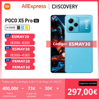 POCO X5 Pro 5G Versión Global, 8+256GB por 297€