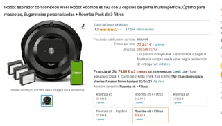 iRobot aspirador Roomba e6192 con 2 cepillos de goma + Roomba Pack de 3 filtros por 224,41€