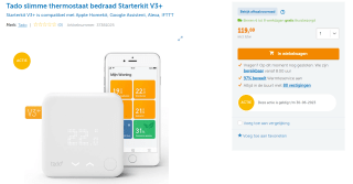 Tado Slimme Thermostaat V3+ bedraad startpakket voor €119 bij Warmteservice