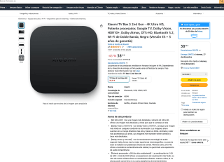 Xiaomi TV Box S 2nd Gen 4K Ultra HD Potente procesador Google TV Dolby Vision HDR10+ Dolby Atmos DTS-HD Bluetooth 5.2 Wi-Fi