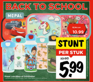 Mepal lunchboxen en drinkbekers voor €5,99 bij Vomar