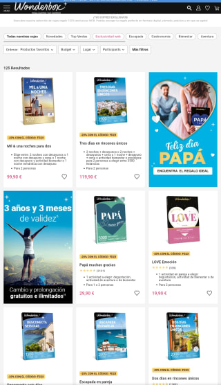Escapada y planes Día de padre con hasta 30% Descuento en Wonderbox