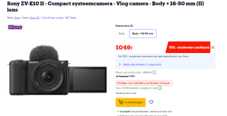 Sony ZV-E10M2 + 16-50mm powerzoom voor €1049 bij Bol