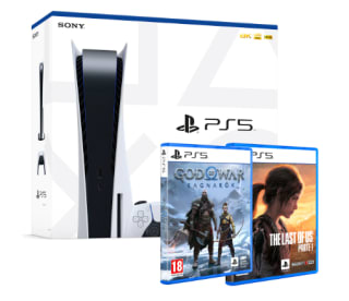 Consola PS5 + The last of Us Part I + God of War Ragnarok a 689.90€