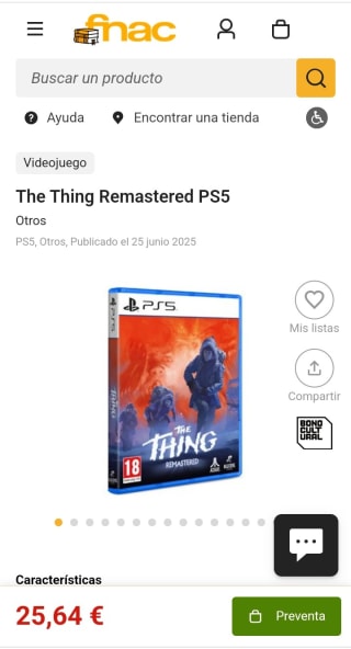 The Thing: Remastered PS5 por 25,64€.