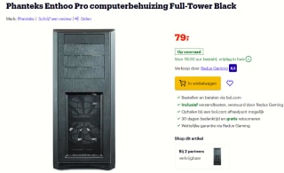 Phanteks Enthoo Pro computerbehuizing Full-Tower Black voor €79 bij Bol.com