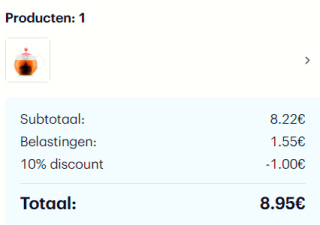 Theepot met glazen greep en gekleurde deksel, 0.5 l voor €8,95 dmv code