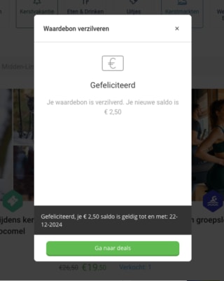 €2,50 korting via Social deal met de code