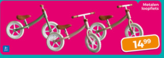 Metalen loopfiets voor €14,99 bij Trekpleister